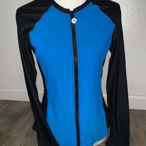 Zip up athletic top